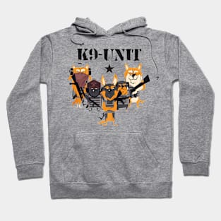 K9 - Unit Funny Dogs With Guns Artwork! Hoodie